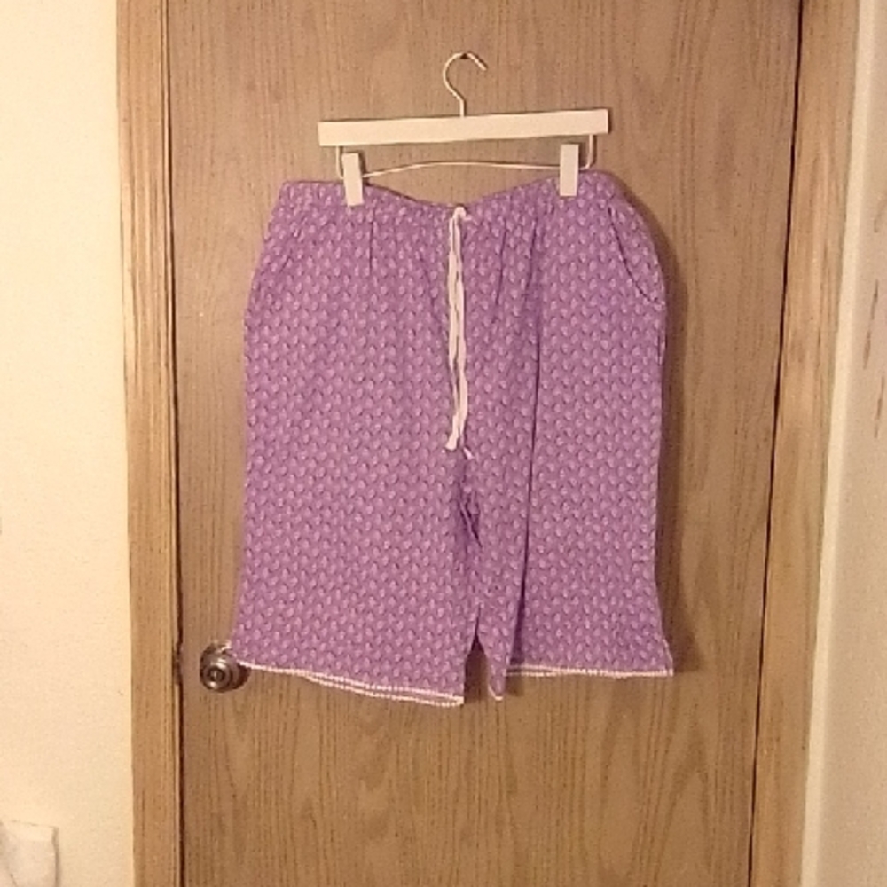 Purple Patterned Shorts
